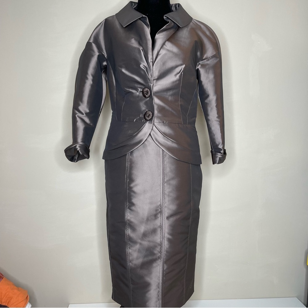 Rene Lezard formal silk polyester suit